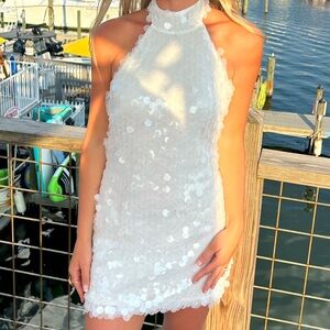 Vera White Payette Mini Dress Size Small 12th Tribe